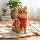 Colete de Pelúcia Bordado para Gatos