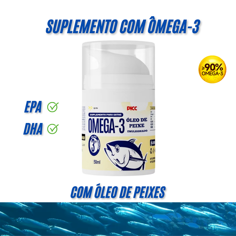 Suplemento em Creme para Gatos com Ômega-3