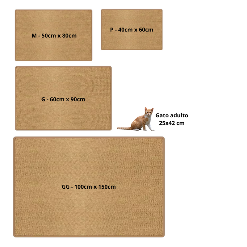 Tapete Arranhável de Sisal para Gatos