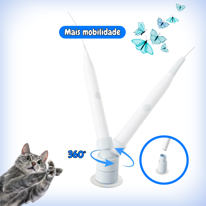 Brinquedo Bastão Elétrico com Borboleta para Gatos