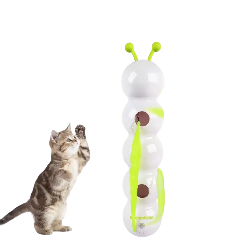 Brinquedo Elétrico Lagarta Interativa para Gatos
