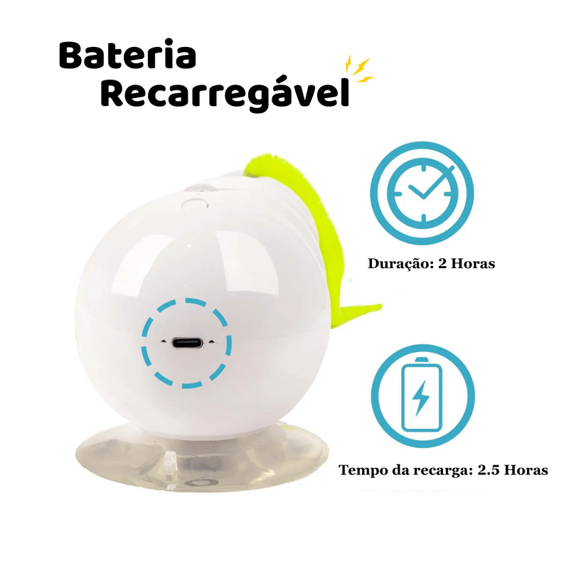 Brinquedo Elétrico Lagarta Interativa para Gatos