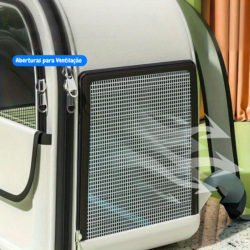 Mochila de Transporte com Janela Transparente para Gatos
