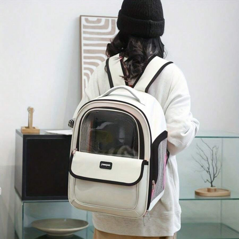 Mochila de Transporte com Janela Transparente para Gatos