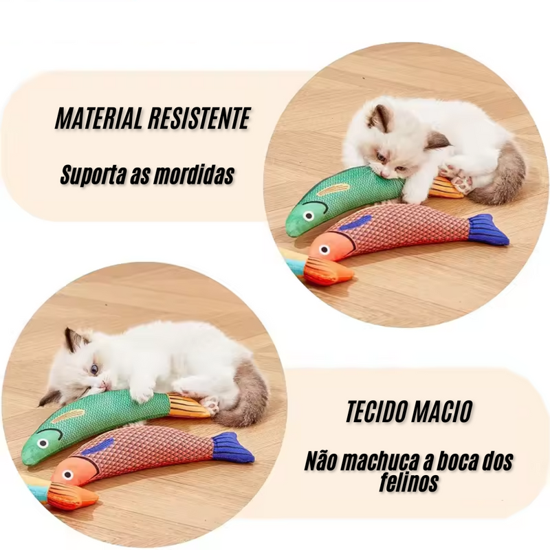 Brinquedo Peixinho com Som e Catnip Interativo para Gatos