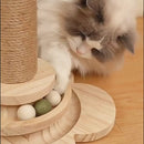 Arranhador de Madeira com Brinquedos para Gatos