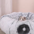 Cama Toquinha com Túnel para Gatos