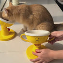Tigela Inclinável de Cerâmica para Gatos