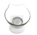 Tigela Elevada Transparente e Antiderrapante para Gatos