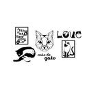 Kit Quadros Vazados Love Cat - Mimers