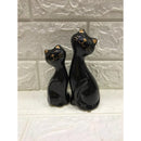 Escultura 2 Gatos Branco E Preto Luxo - Mimers