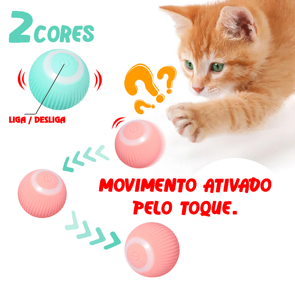 Bola Inteligente Automática Para Gatos - Con Sensor Anti Obstáculos, Carga USB, Movimiento Irregular